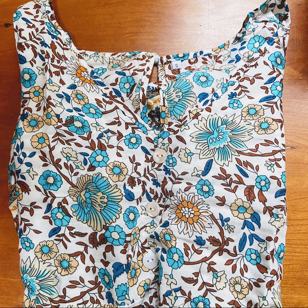 Ivory Floral Romper - Picture 6 of 8